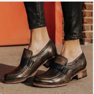 Freebird By Steven MACBETH Dark Brown Leather Loafers Women’s Size 8